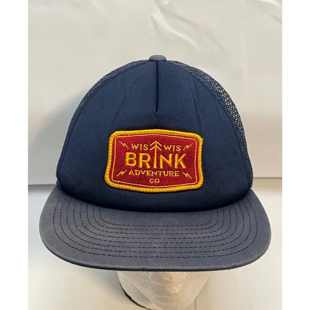 Brink Adventure Go trucker mesh hat cap 7" snap back The Classics Yupoong blue